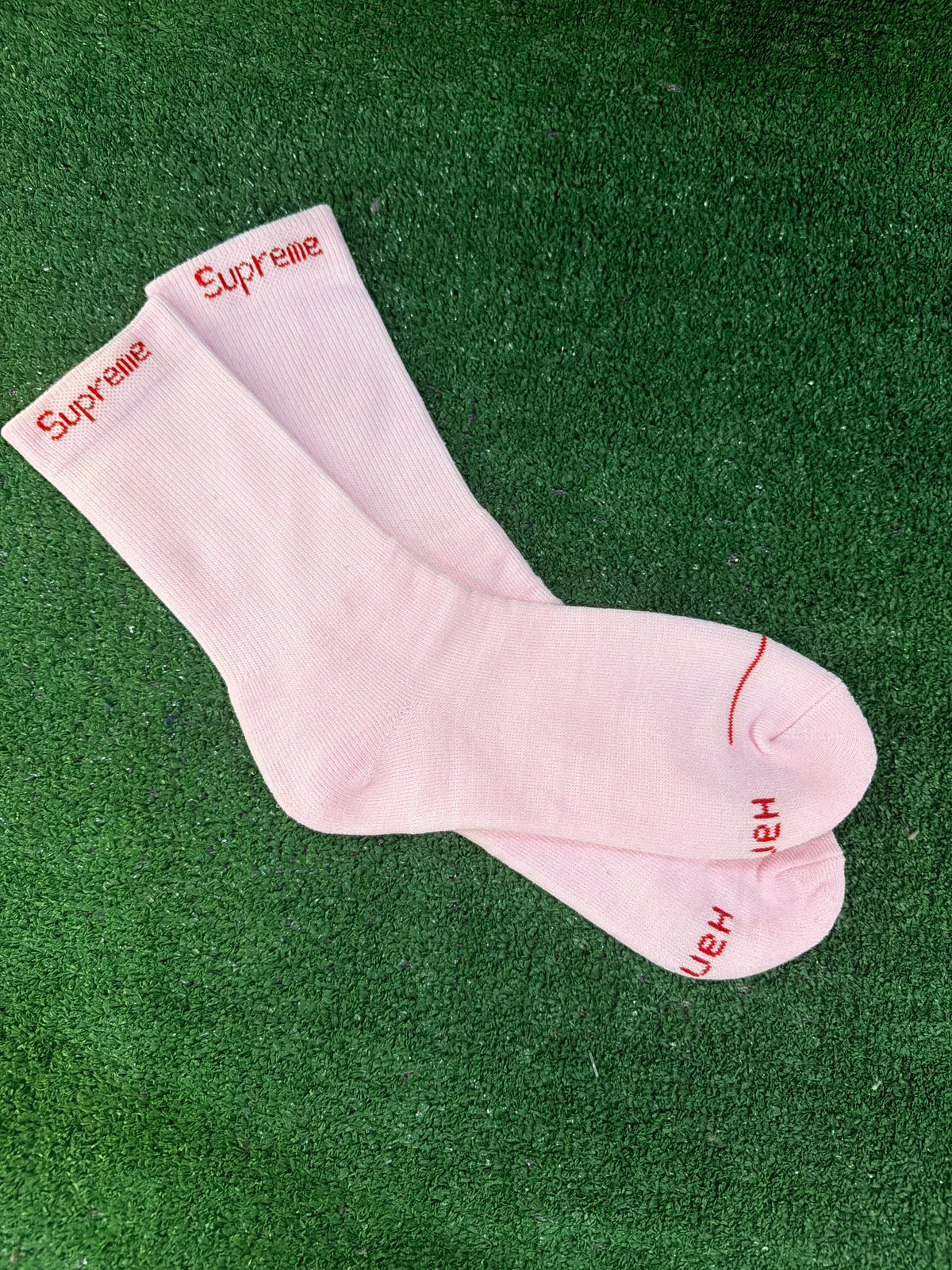 Supreme Socks Single Pairs ( Pink )