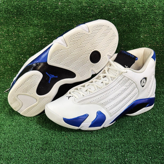 Jordan 14 Retro White Hyper Royal (Size 12)