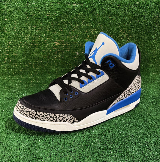 Jordan 3 Retro Sport Blue (Size 13)
